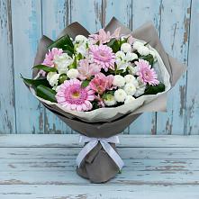 Букет цветов из:  Герберы, Альстромерии и Хризантемы в Сапогово