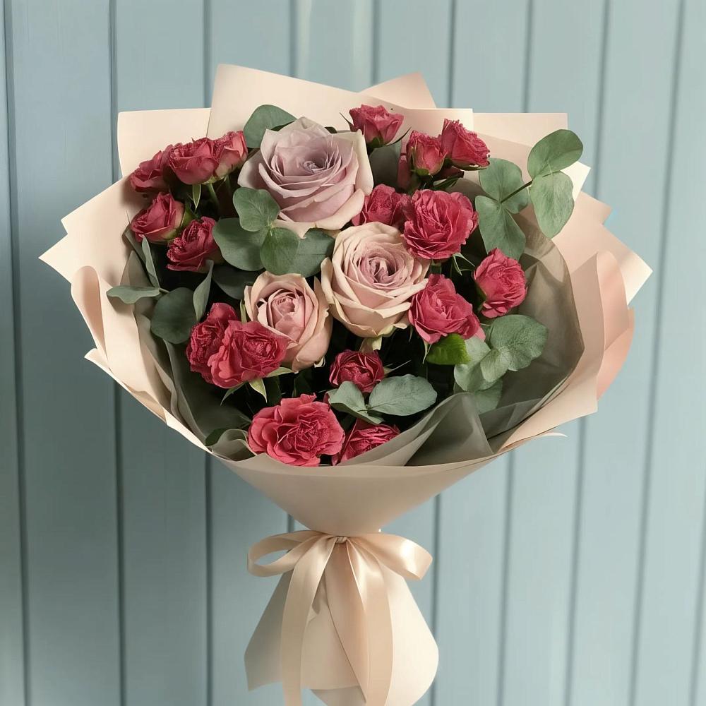Букет цветов из: Гвоздики и Розы в Сапогово
