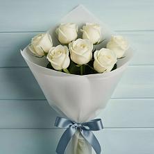 Букет 7 Белых роз Эдлесс Лав в Сапогово