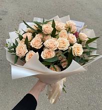Букет Кремовые розы Латте в Сапогово