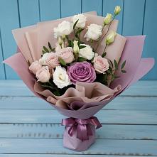 Букет цветов из:  Розы и Лизиантусы #REPLACE_PRED# Сапогово
