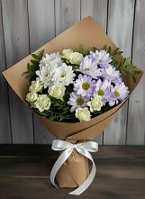 Букет цветов из:  Хризантемы и Розы в Сапогово