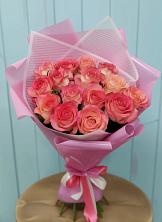 Букет 15 Розовых роз Равель в Сапогово