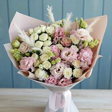 Букет цветов из:  Альстромерии и Розы в Сапогово